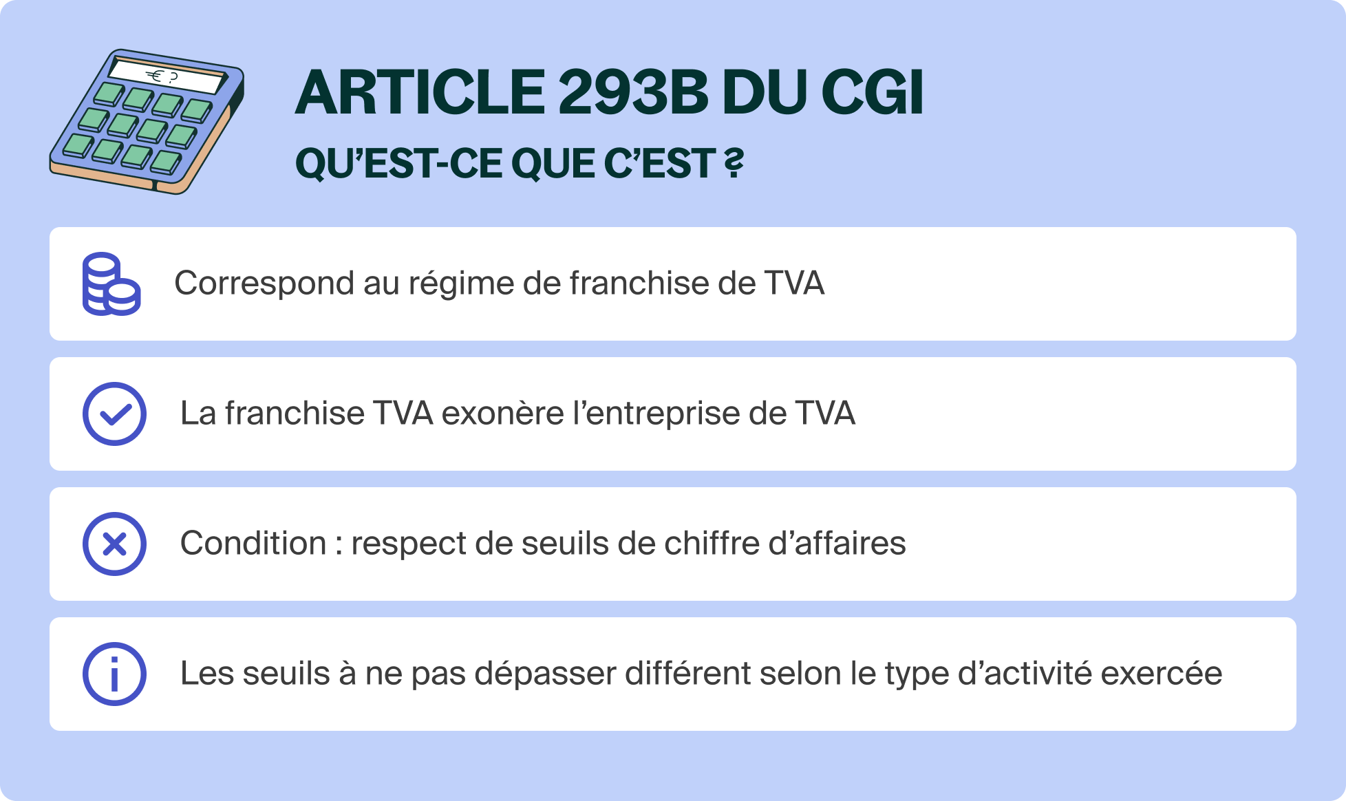 TVA non applicable art. 293B du CGI : de quoi s’agit-il
